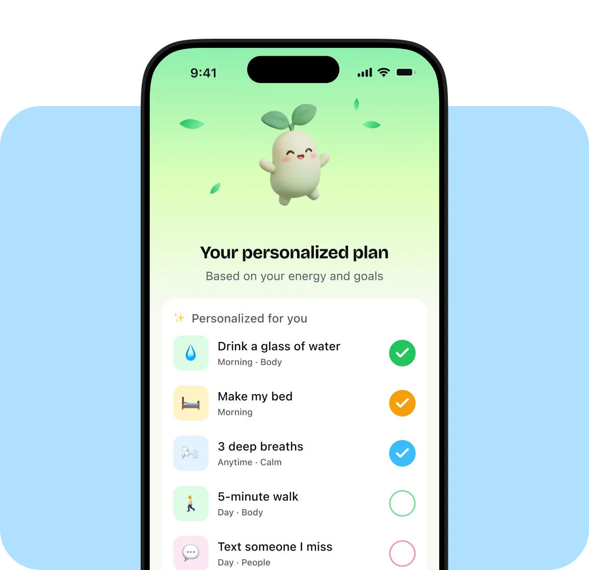 Blomsy app: your personalized plan with routines picked for you